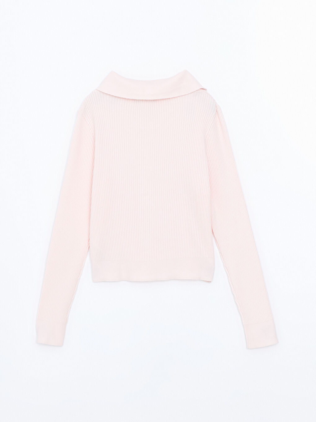 Funnel Neck Ribbed Women's Knitwear Cardigan -S5AP40Z8-YBN
