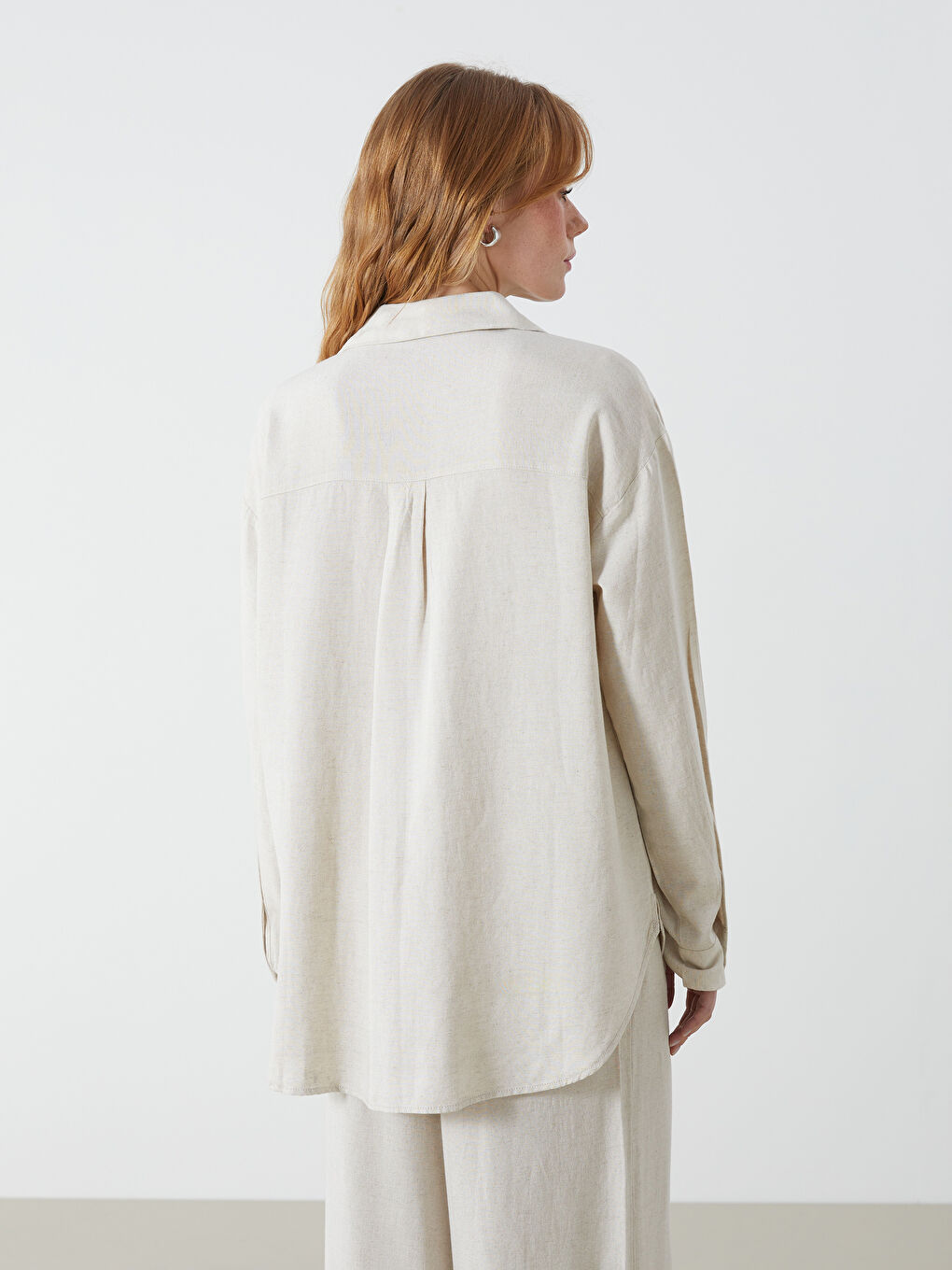 Loose Fit Women's Linen Shirt -S5AP45Z8-VHM