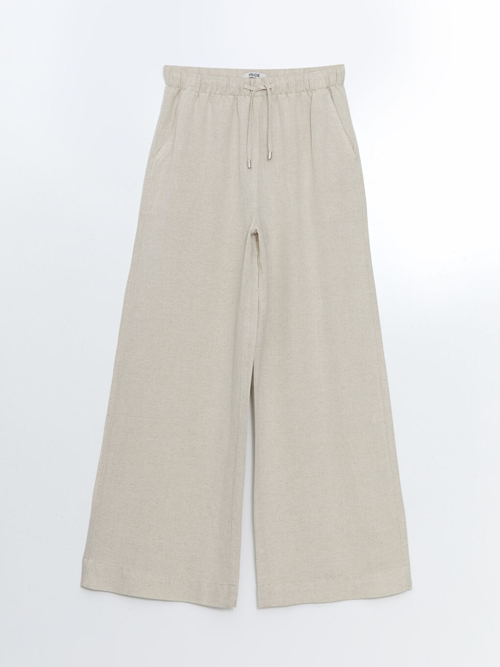 Pantalone za žene od mešavine lana sa elastičnim strukom -S5AP46Z8-VHM
