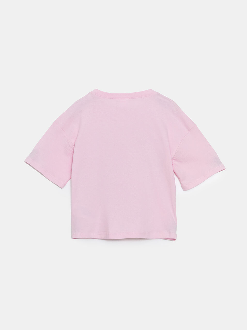 LCW Kids Pembe Bisiklet Yaka Kız Çocuk Şortlu Pijama Takımı - 2