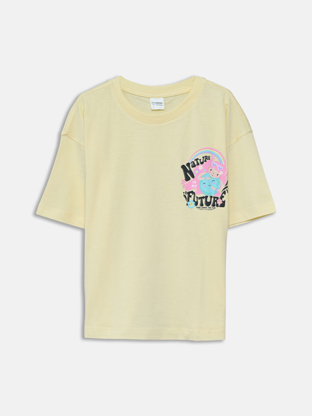 Crew Neck Girls' Shortie Pyjama Set -S5AP71Z4-FDS