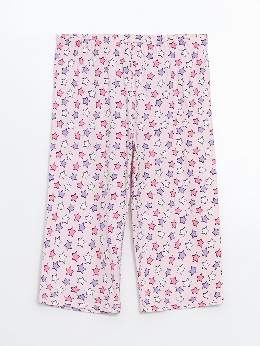 Pembe Beli Lastikli Kız Çocuk Pijama Alt