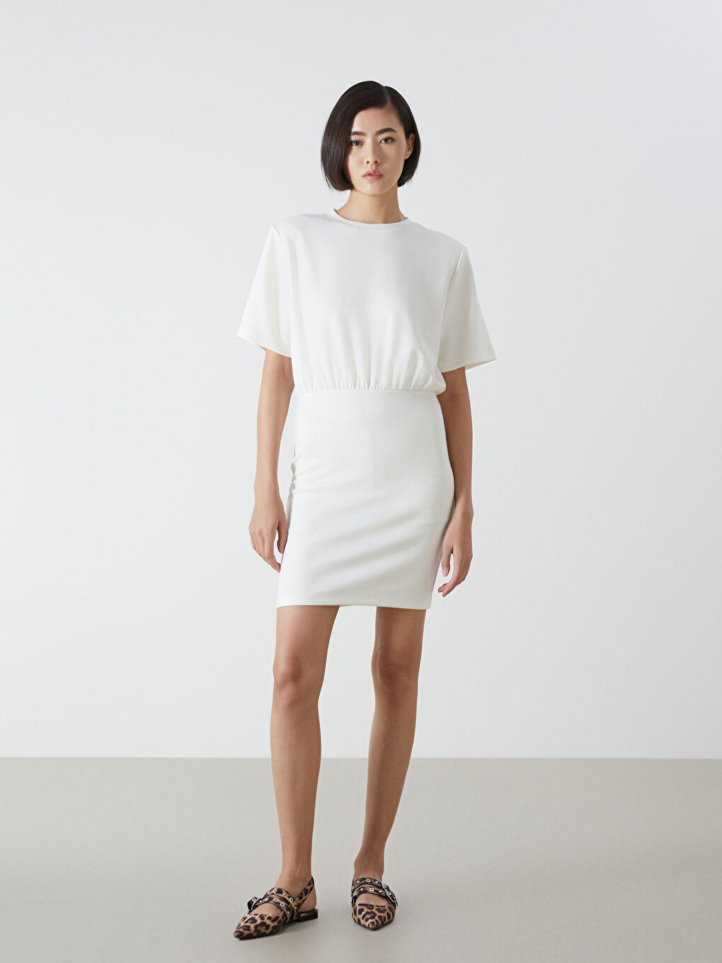 Crew Neck Women's Mini Dress -S5AQ09Z8-R9J