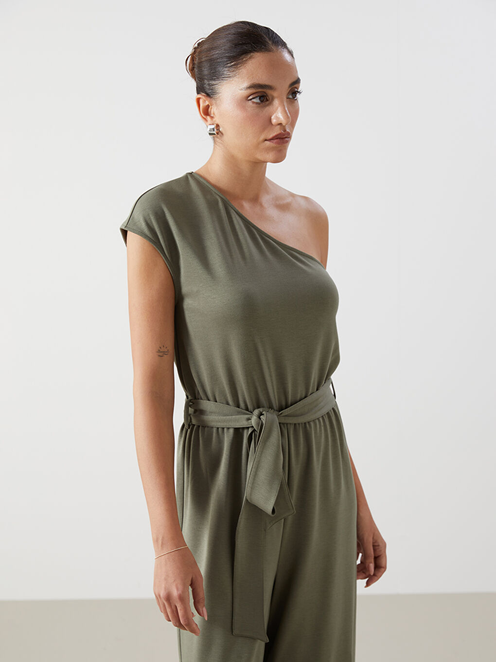 One Shoulder Women's Jumpsuit -S5AQ11Z8-CS5