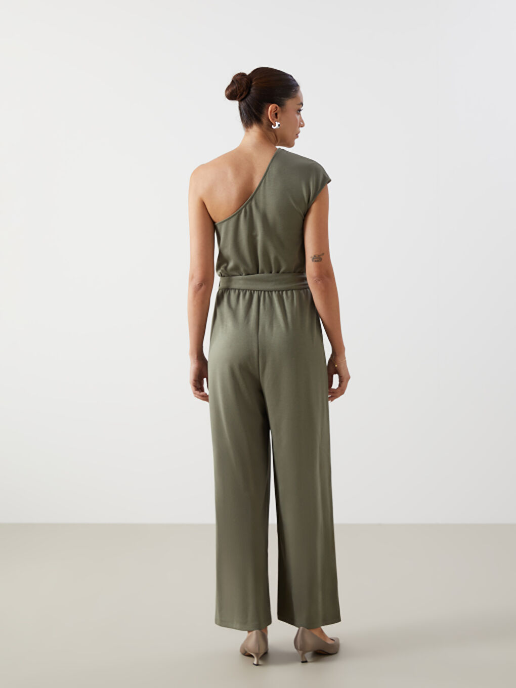 One Shoulder Women's Jumpsuit -S5AQ11Z8-CS5