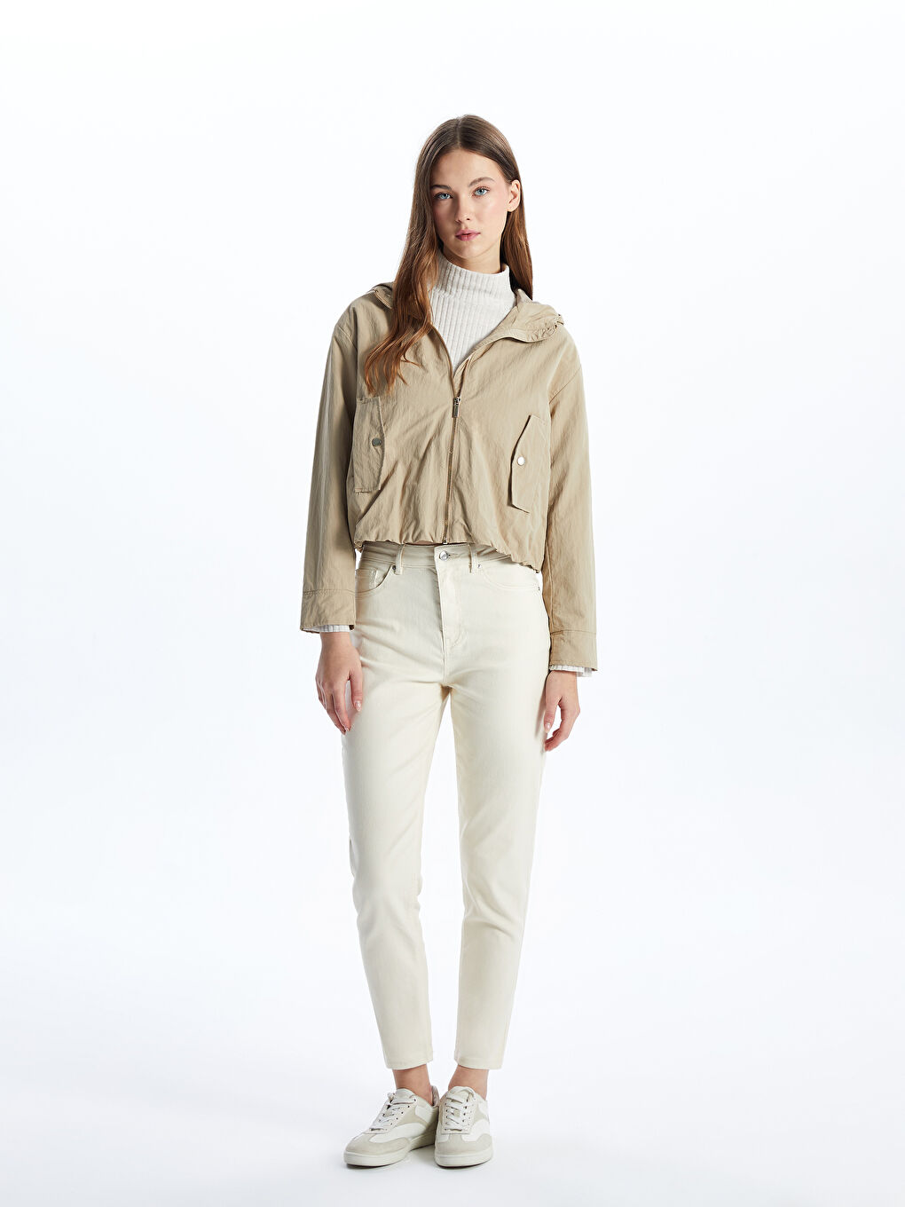 Hooded Women's Raincoat -S5AQ39Z8-Q7H