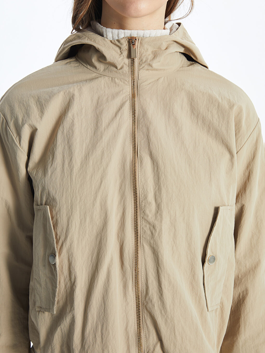 Hooded Women's Raincoat -S5AQ39Z8-Q7H