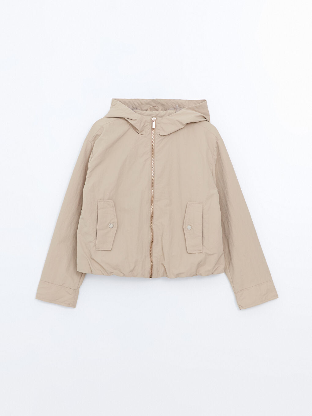 Hooded Plain Oversize Women's Trench Coat -S5AQ67Z8-Q7H