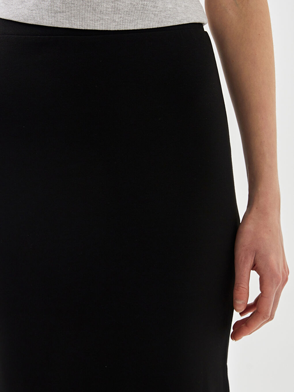 Elasticated Waist Extra Slim Fit Women's Skirt -S5AQ78Z8-CVL