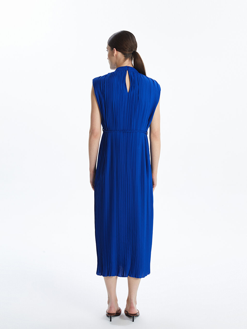 LC Waikiki Plain Pleated Women's Midi Dress -S5AQ83Z8-Q6Z