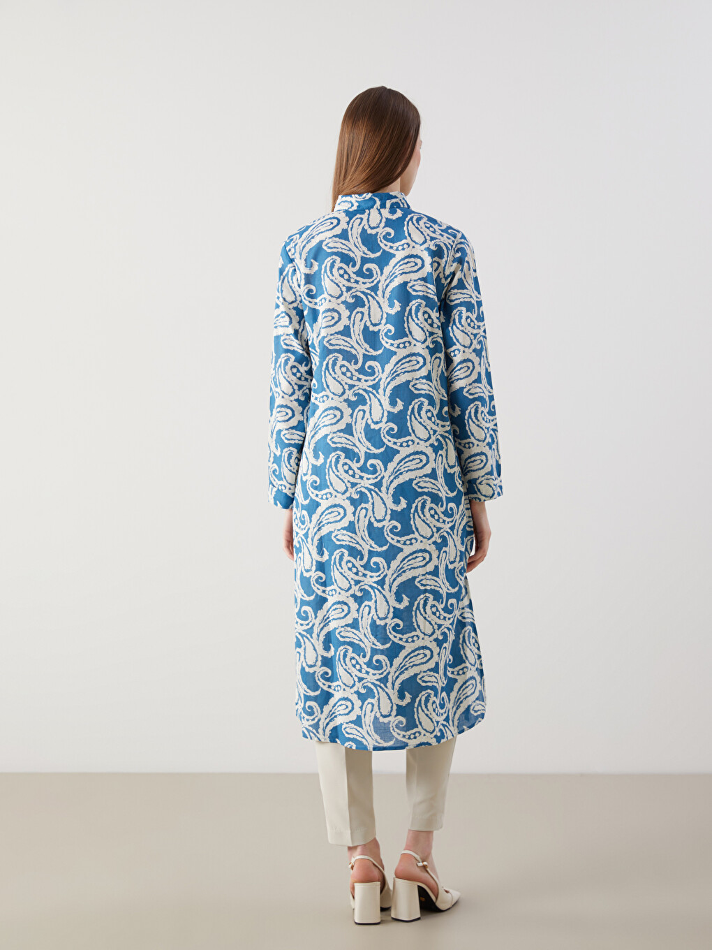 Patterned Women's Shirt Tunic-3
