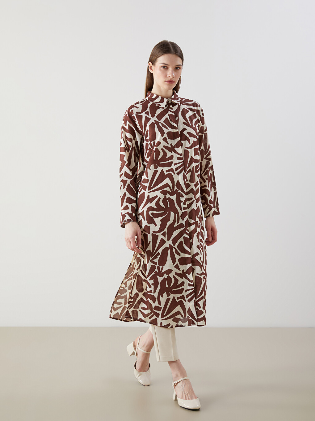 Patterned Women's Shirt Tunic
