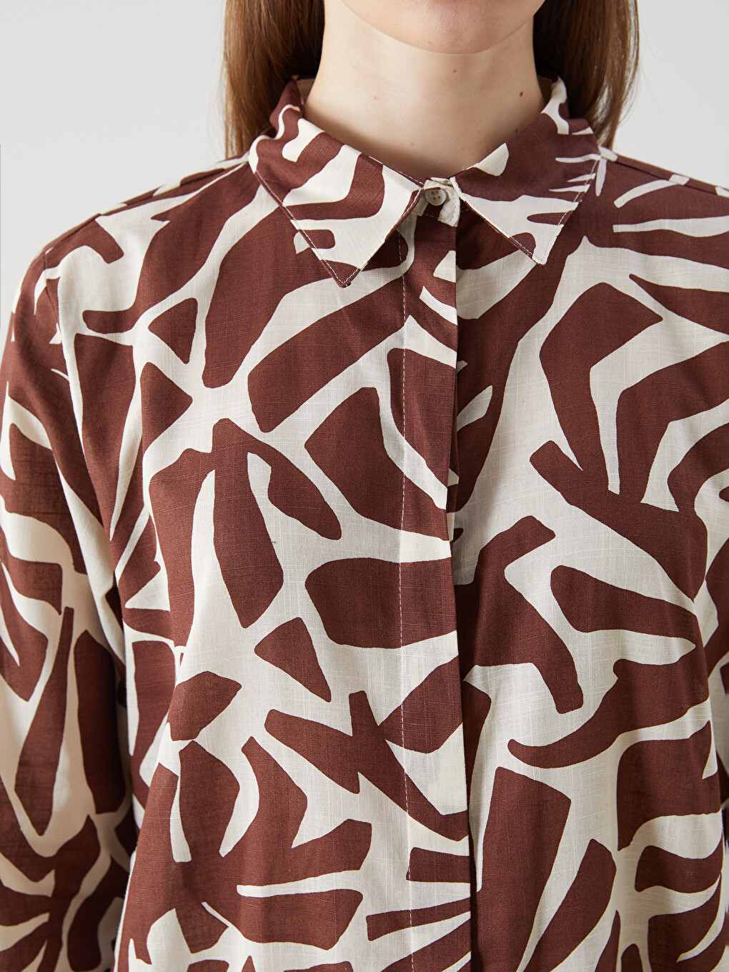 Patterned Women's Shirt Tunic-2