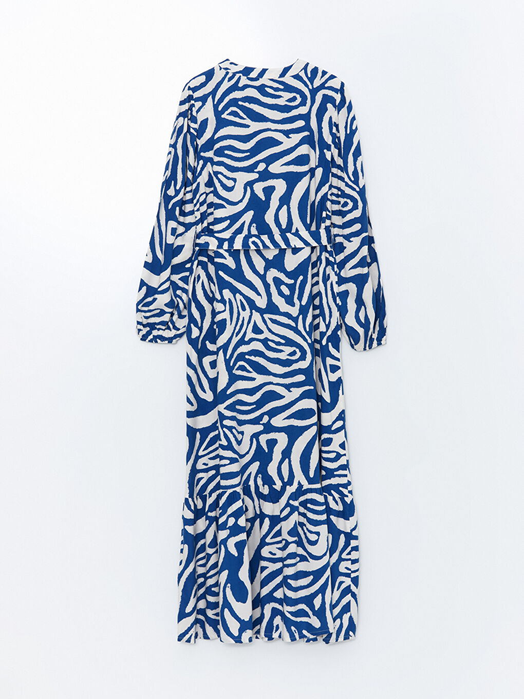 LCWAIKIKI Classic Patterned Women's Long Shirt Dress with Sash -S5AR10Z8-LSJ