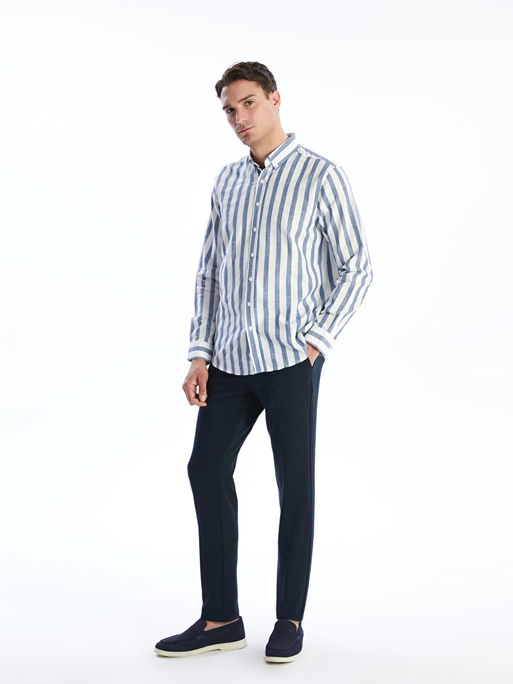 Muške pantalone slim fit -S5AR15Z8-RFH