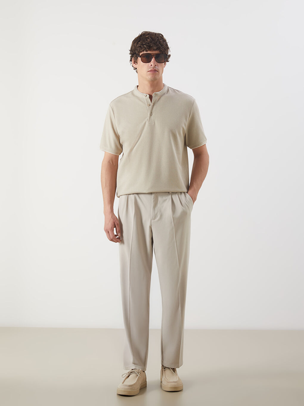 Grandad Collar Short Sleeve Men's T-Shirt -S5AR32Z8-HZZ