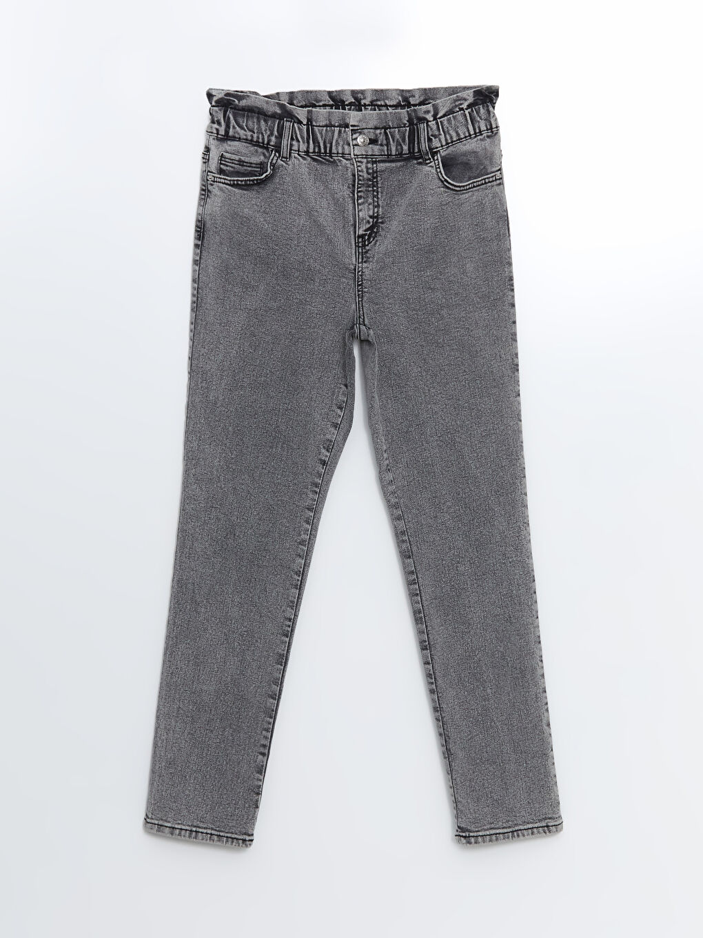 LCWAIKIKI Classic Beli Lastikli Slim Mom Kadın Jean Pantolon -S5AR50Z8-KSM