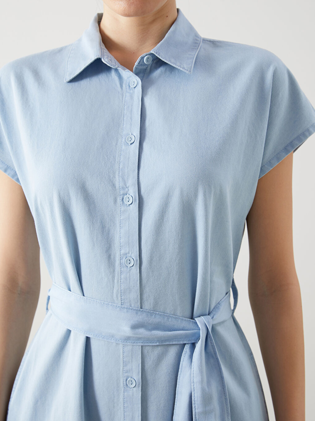 Collared Denim Dress -S5AR51Z8-311