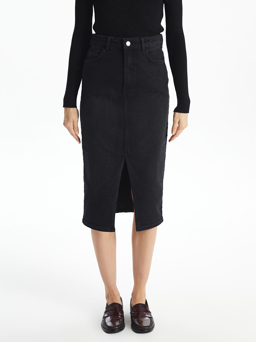 Slim Fit Women's Denim Skirt -S5AR56Z8-326