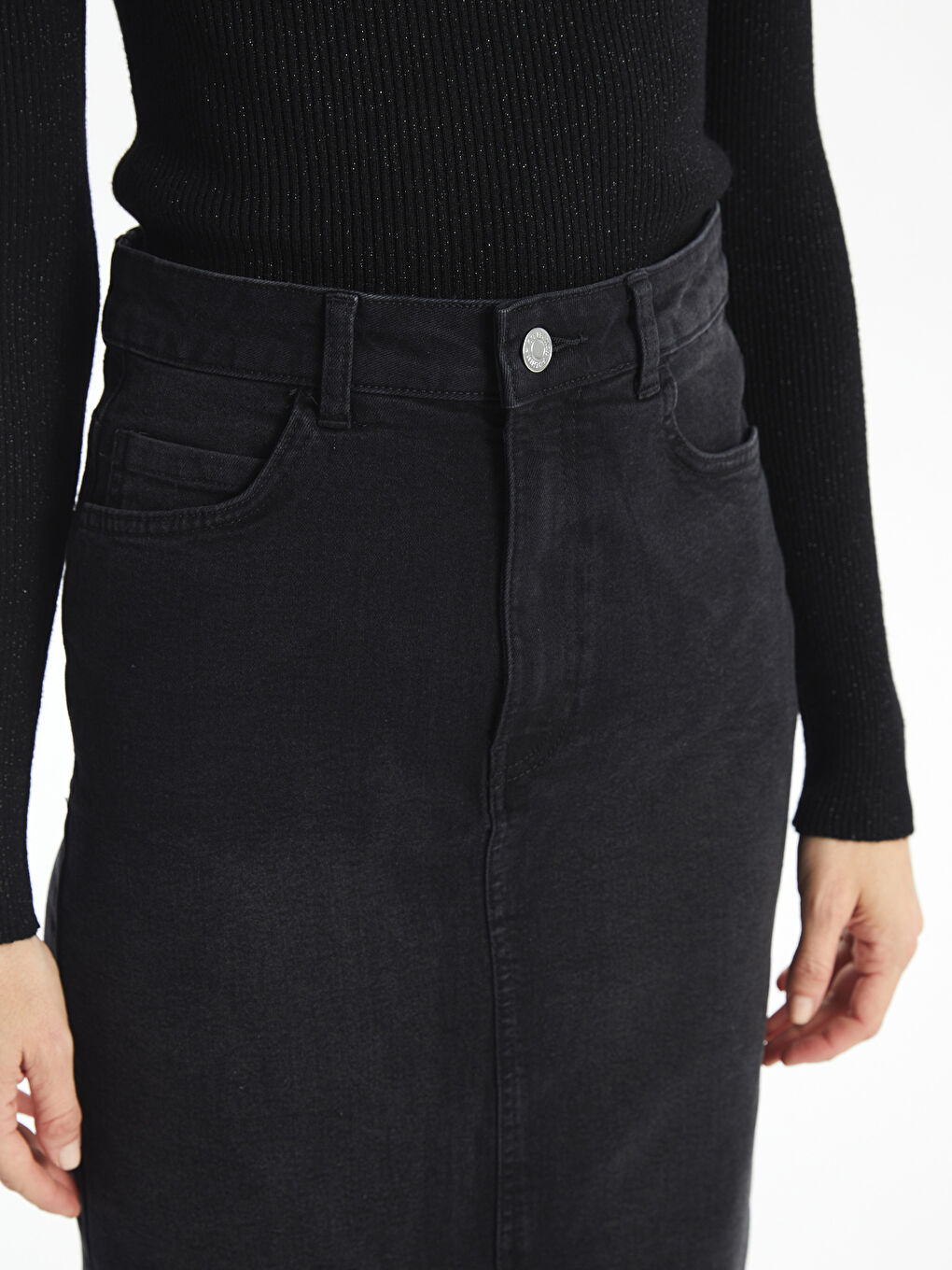 Slim Fit Women's Denim Skirt -S5AR56Z8-326