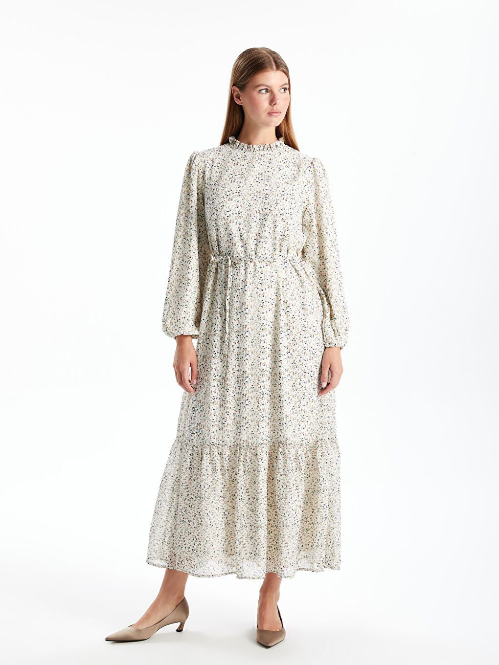 Floral Sash Women's Long Dress