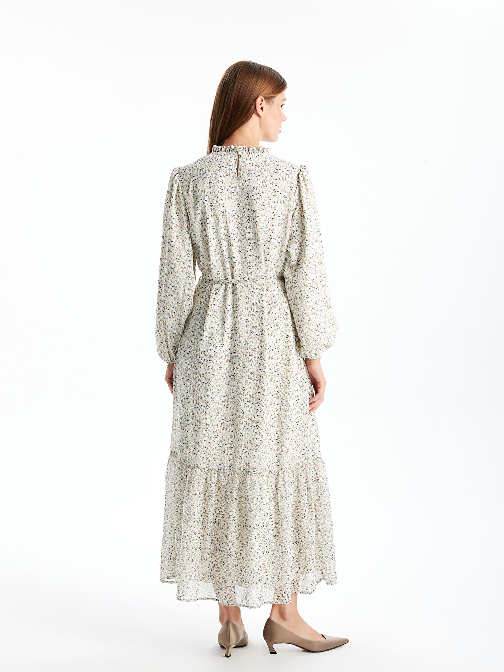 Floral Sash Women's Long Dress-3