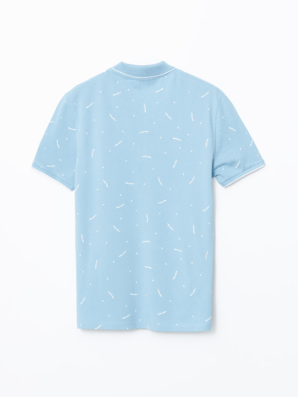 Polo Neck Short Sleeve Patterned Men's T-Shirt -S5AS28Z8-J0M