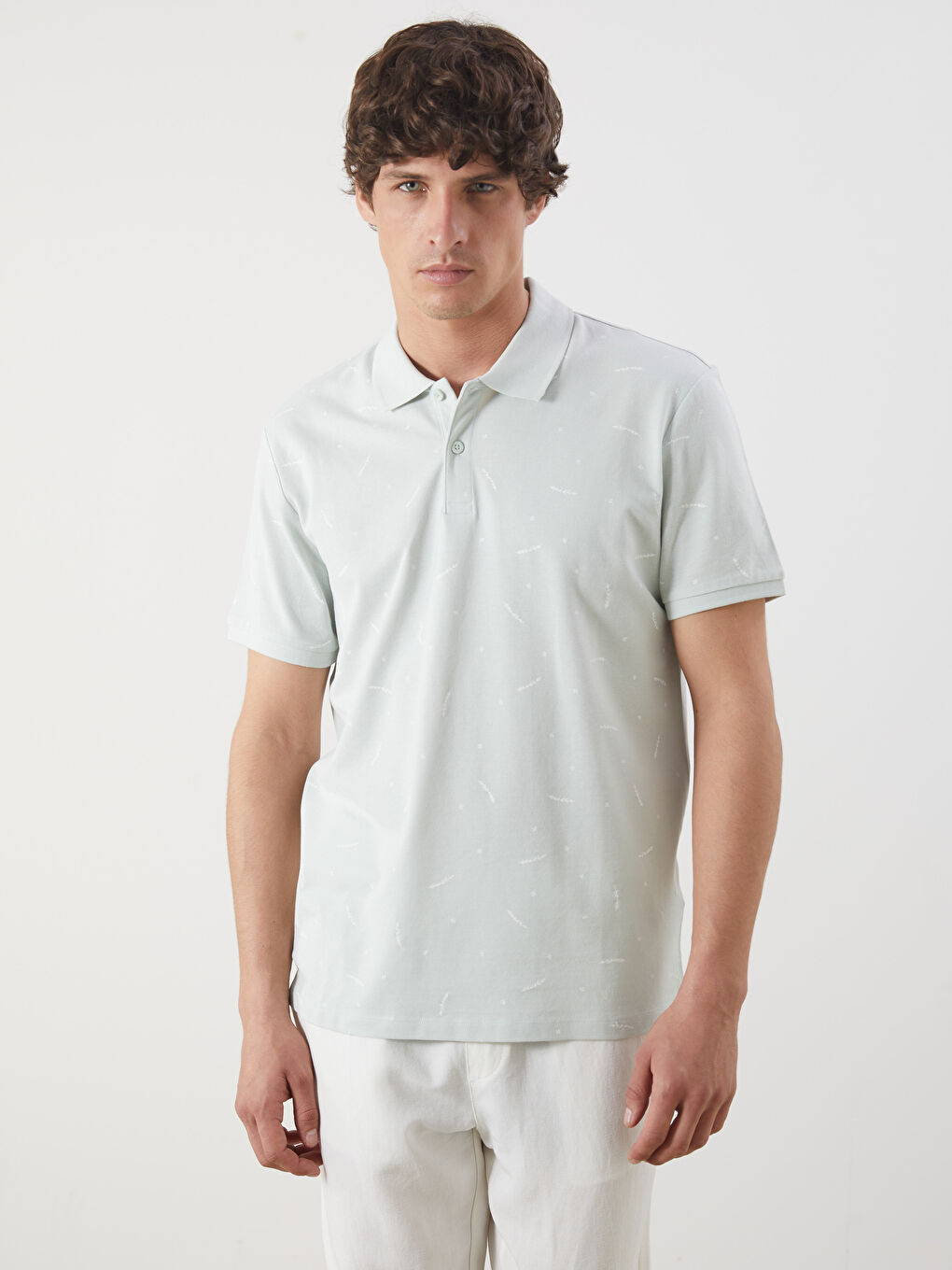 LCW Vision Polo Neck Short Sleeve Patterned Men's T-Shirt -S5AS28Z8-J1R