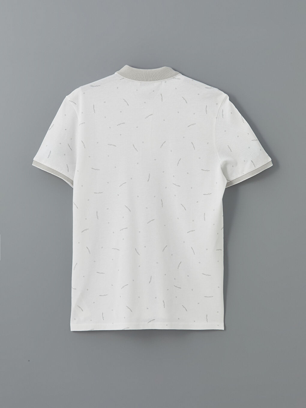 Polo Neck Short Sleeve Patterned Men's T-Shirt -S5AS28Z8-Q6K