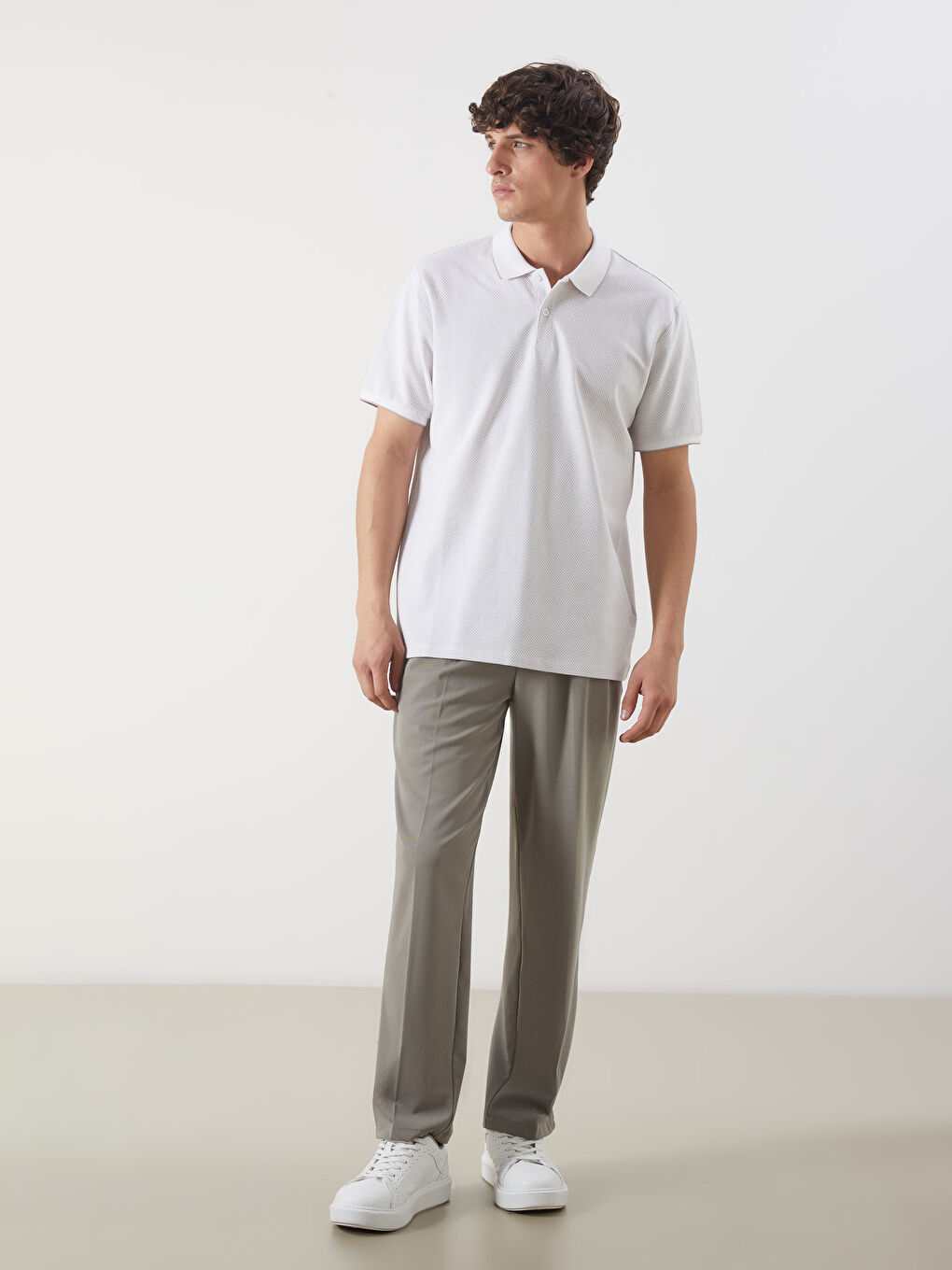 Polo Neck Short Sleeve Men's T-Shirt -S5AS29Z8-MNG