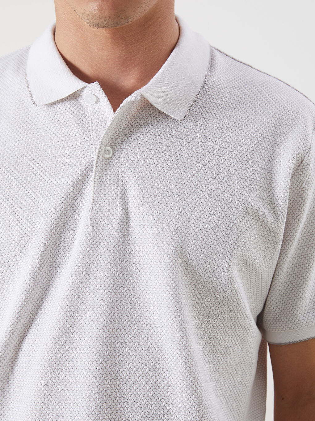Polo Neck Short Sleeve Men's T-Shirt -S5AS29Z8-MNG