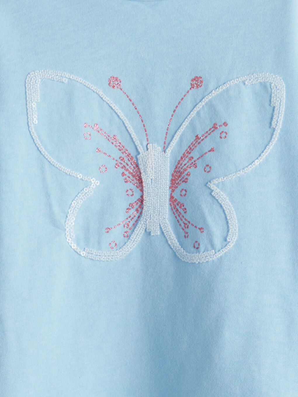 Crew Neck Embroidered Girls' T-Shirt -S5AS32Z1-QXH
