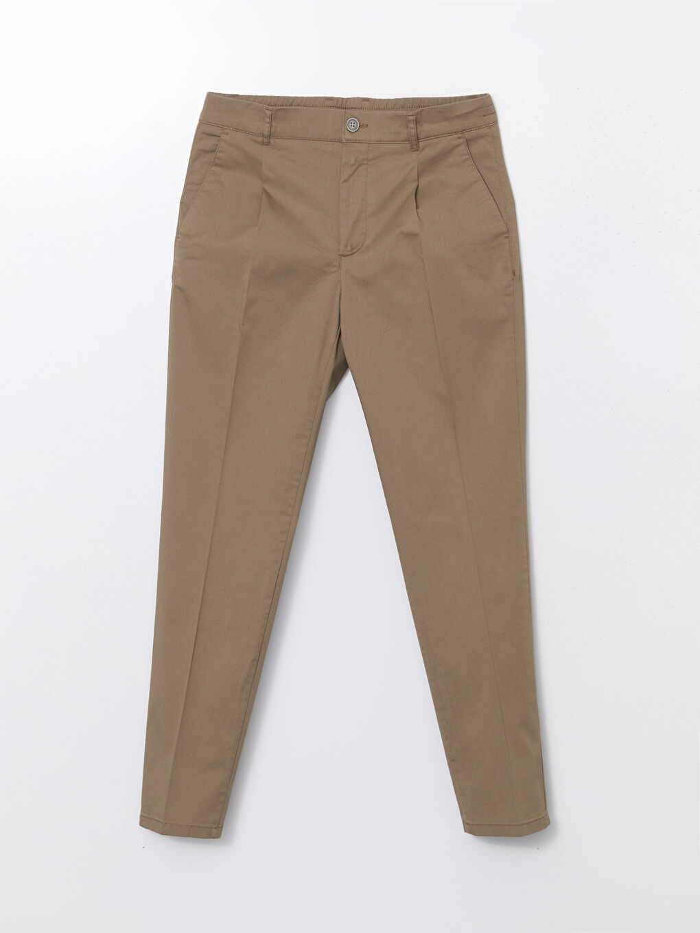 Yeşil Standart Kalıp Gabardin Erkek Pantolon-4