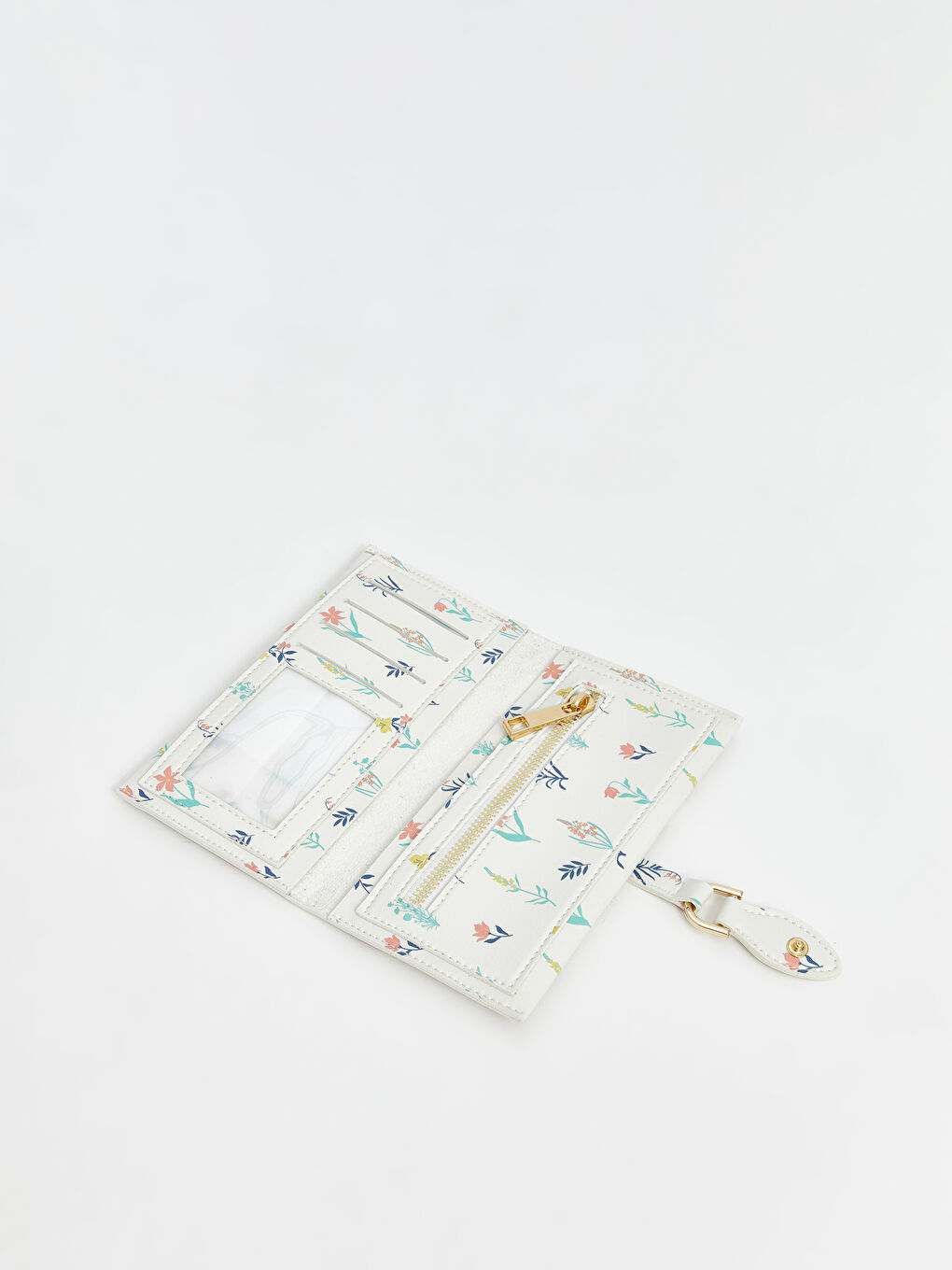 Floral Printed Faux Leather Women's Wallet -S5AS60Z8-VE4
