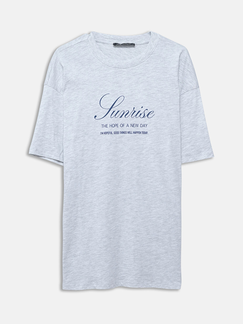 LCW Modest Rundhalsausschnitt Bedrucktes T-Shirt für Damen -S5AS66Z8-D2X