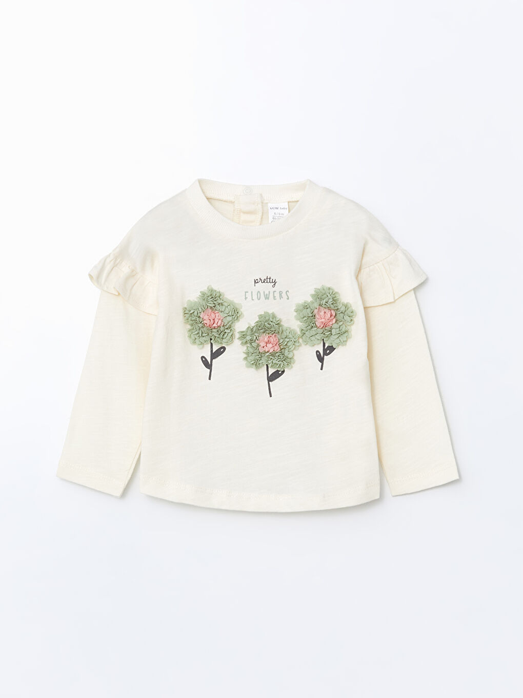 Crew Neck Floral Baby Girls' Blouse and Leggings 2 Pack-3