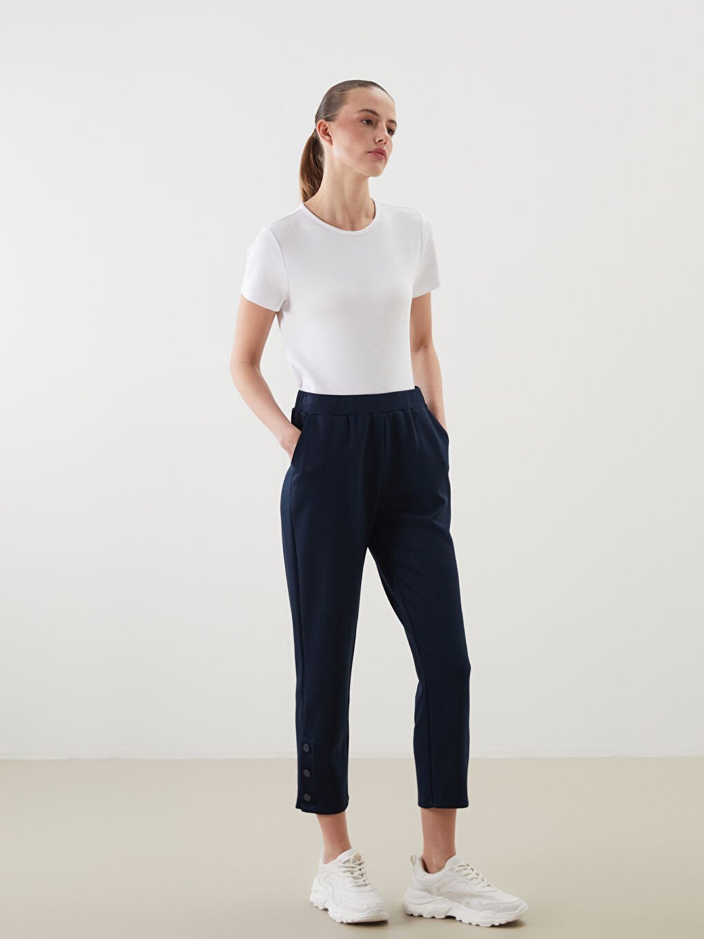 Women's Elastic Waist Sweatpants -S5AS89Z8-E1J