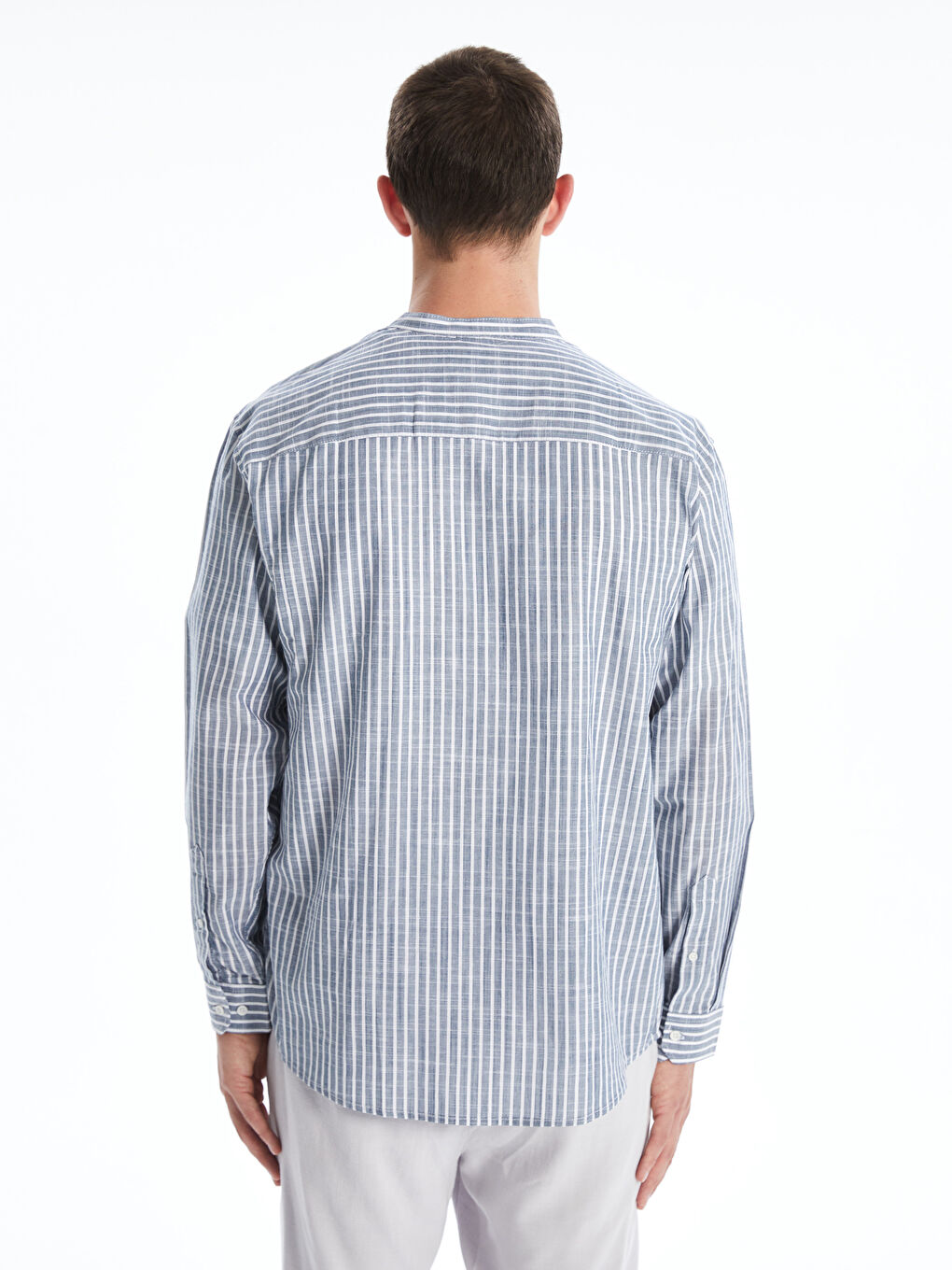 LCW Vision Regular Fit Long Sleeve Striped Men's Shirt -S5AT37Z8-LGS