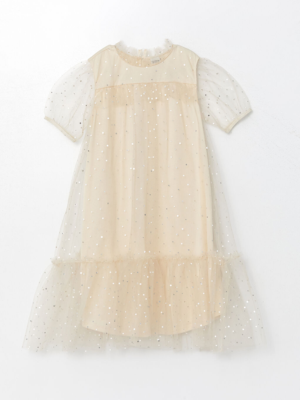 Polka Dot Tulle Girls' Short Dress -S5AT83Z4-LRB