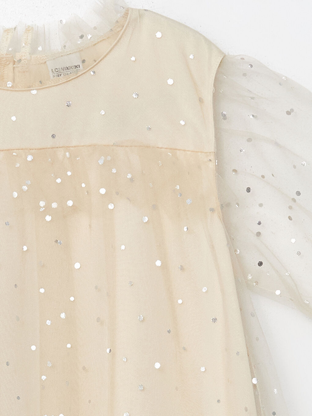 Polka Dot Tulle Girls' Short Dress -S5AT83Z4-LRB