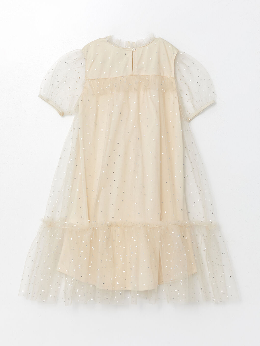 Polka Dot Tulle Girls' Short Dress -S5AT83Z4-LRB