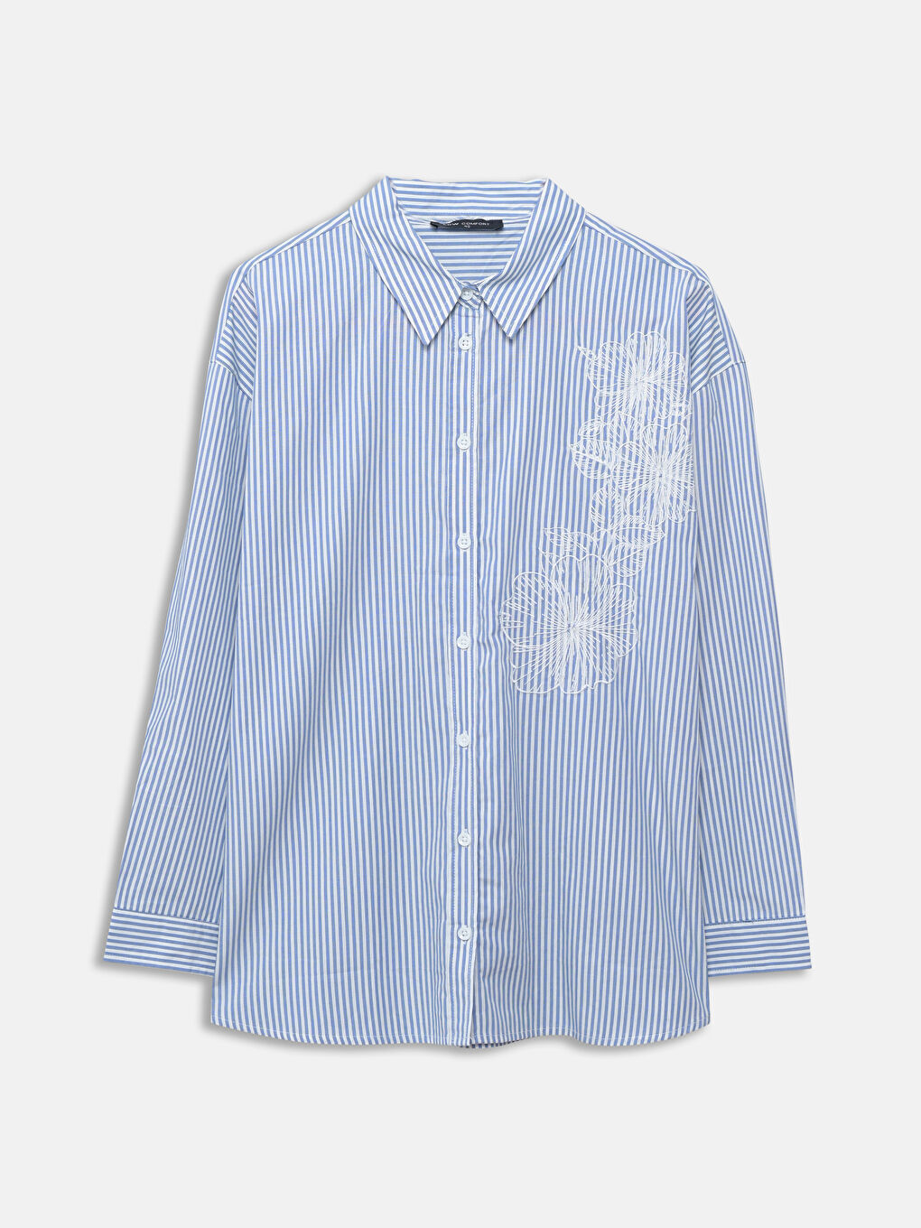 Striped Oversize Women's Shirt -S5AT92Z8-LEN