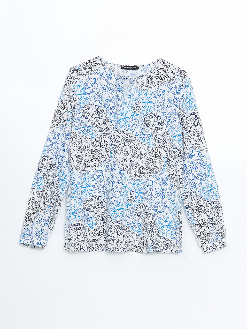 Tie Neck Patterned Women's Blouse -S5AT93Z8-LQQ