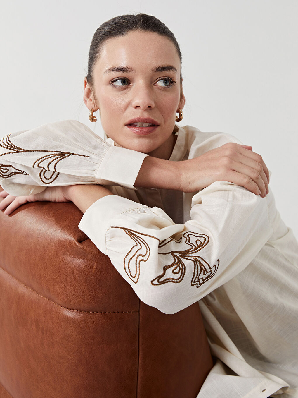 Tunique Chemise Florale Oversize Pour Femmes