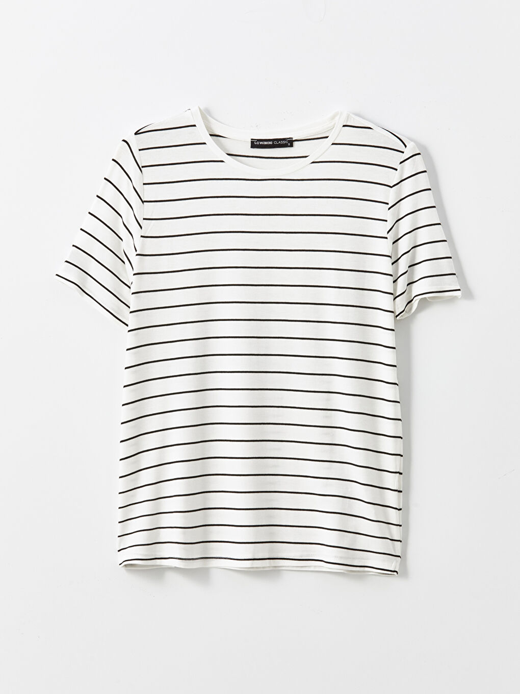Crew Neck Striped Jersey Women's T-Shirt -S5AT96Z8-LJX