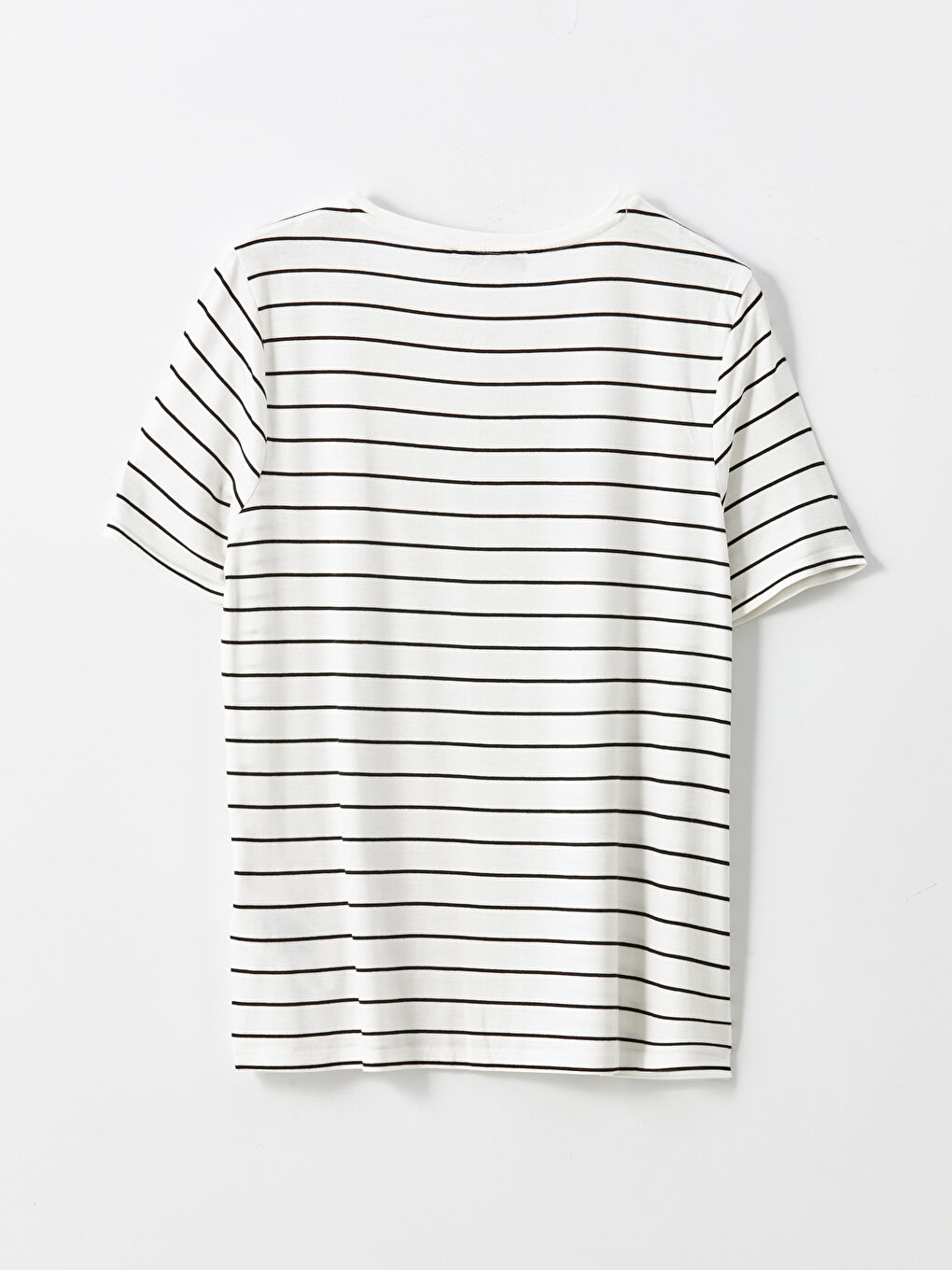 Crew Neck Striped Jersey Women's T-Shirt -S5AT96Z8-LJX