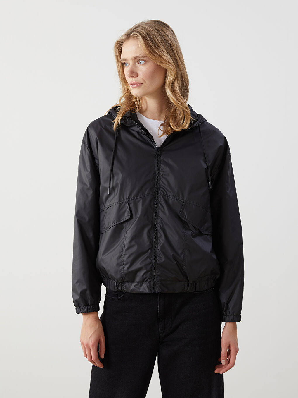 Әйелдерге арналған капюшонды оверсайз жаңбырға арналған күрте