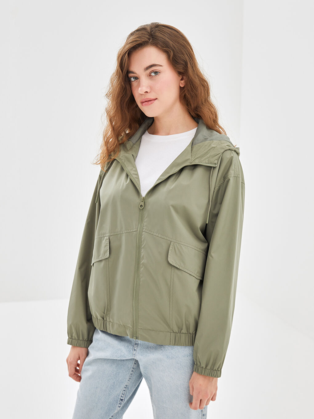 Hooded Oversize Women's Raincoat -S5AU09Z8-J6Q