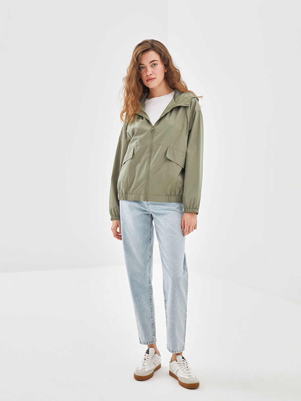 Hooded Oversize Women's Raincoat -S5AU09Z8-J6Q