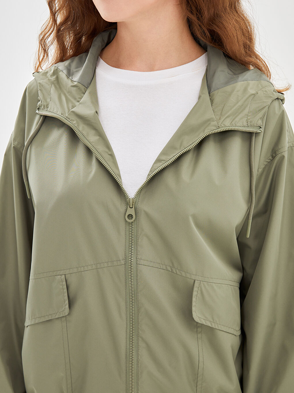 Hooded Oversize Women's Raincoat -S5AU09Z8-J6Q